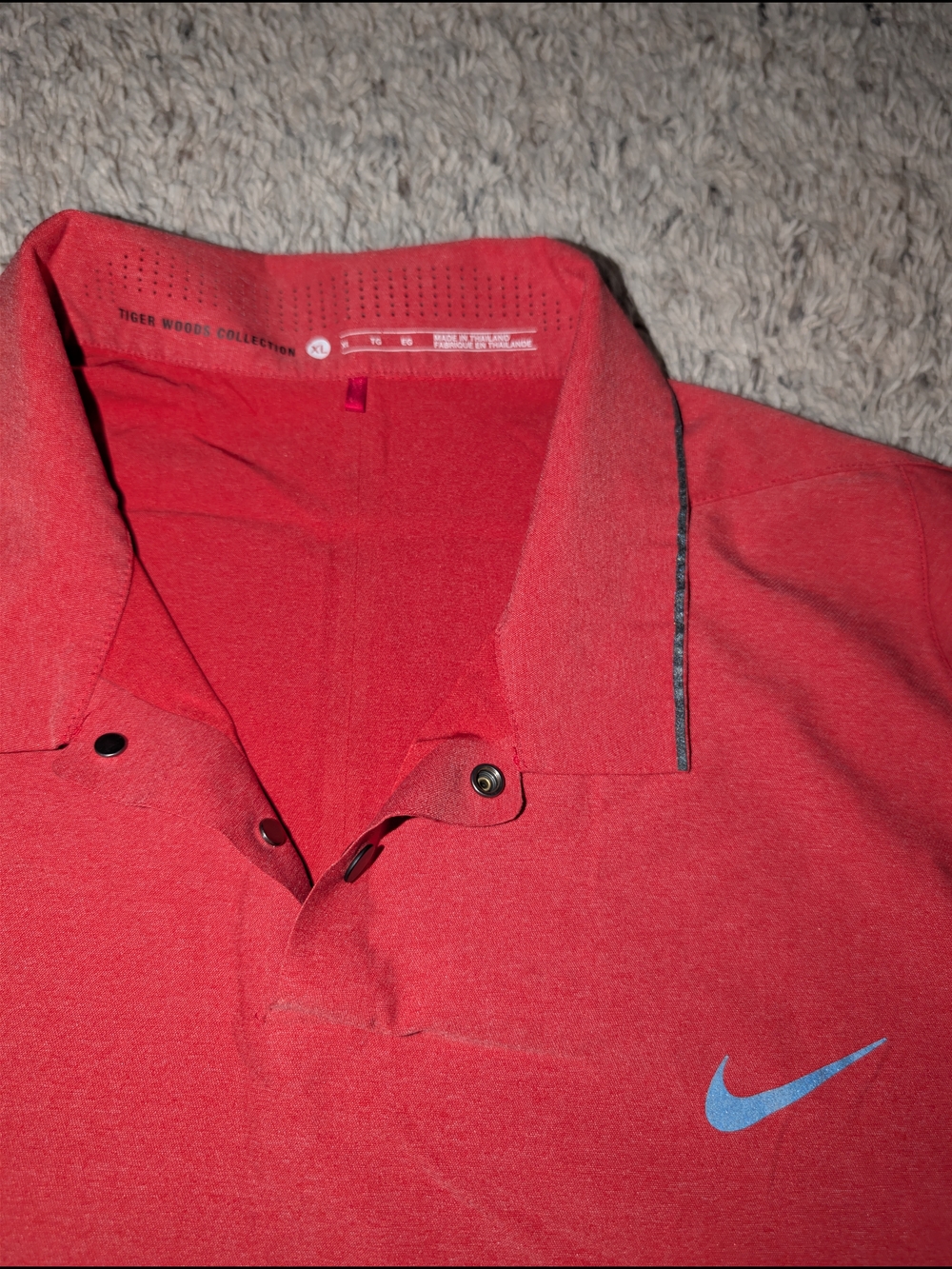Nike Tiger Woods Collection Golf Polo Shirt Snap Buttons Men’s Size XL